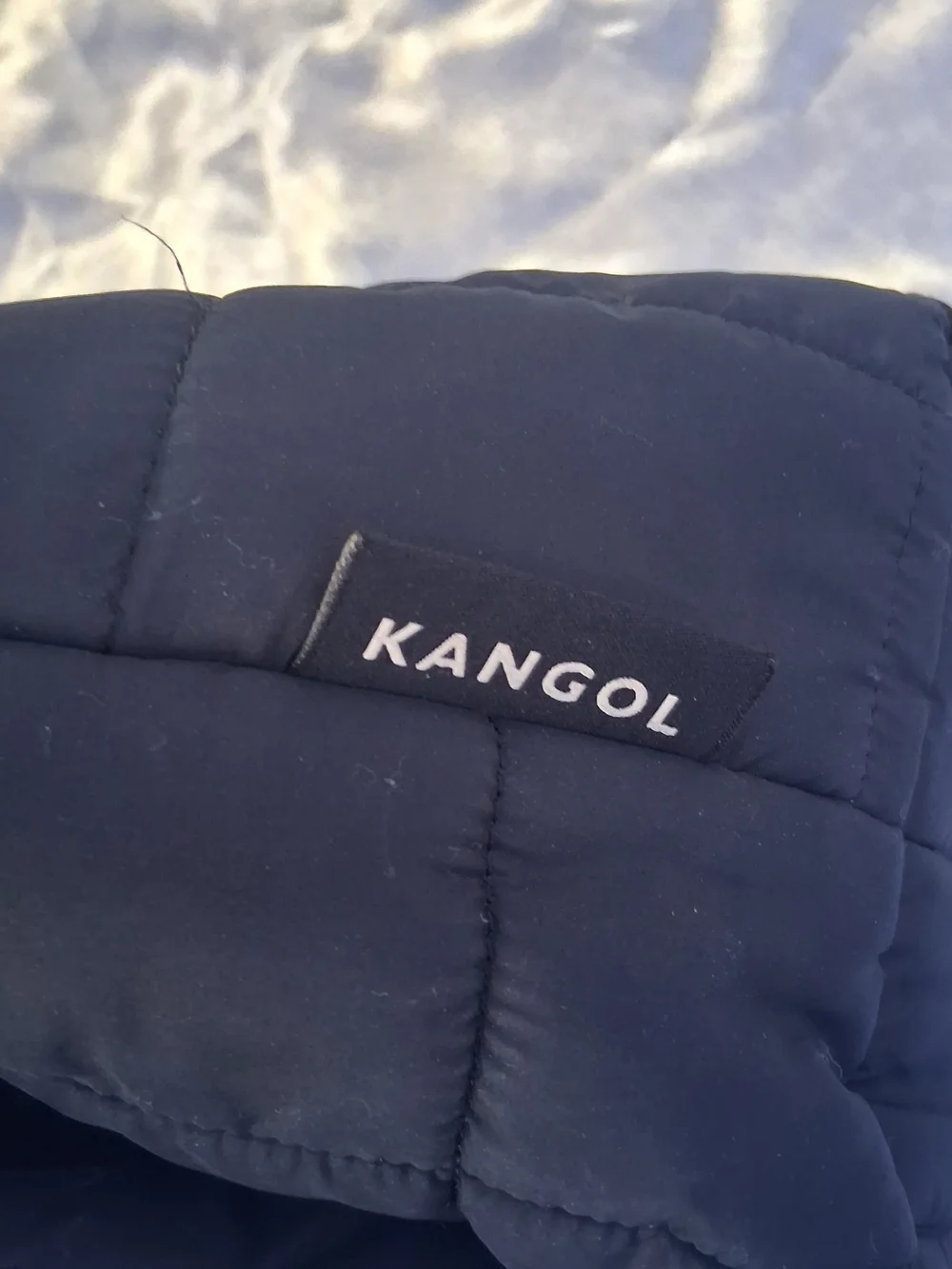 Kangol Black Quilted Messenger Crossbody Bag